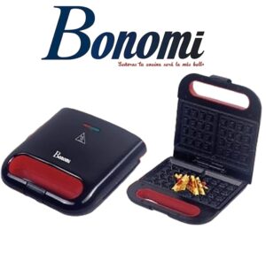 Nouveau Bonomi Machine à gaufres Waffles Gaufrier électrique antiadhésif 750W
