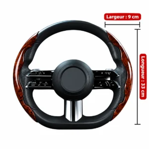 Pack de 2 Couvre-Volants Auto Snap-On – Design Bois & Antidérapant