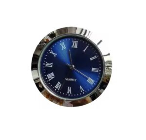Mini Horloge à Insérer 36mm – Cadran Bleu Quartz