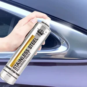 Peinture Réparatrice Métallique en Spray 350ml – Effet Miroir, Acier Inoxydable et Zinc