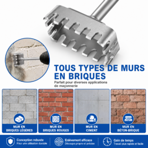 Ouvre-Trou Carré SDS Plus pour Béton & Brique – Perçage Rapide pour Boîtes Électriques 86mm