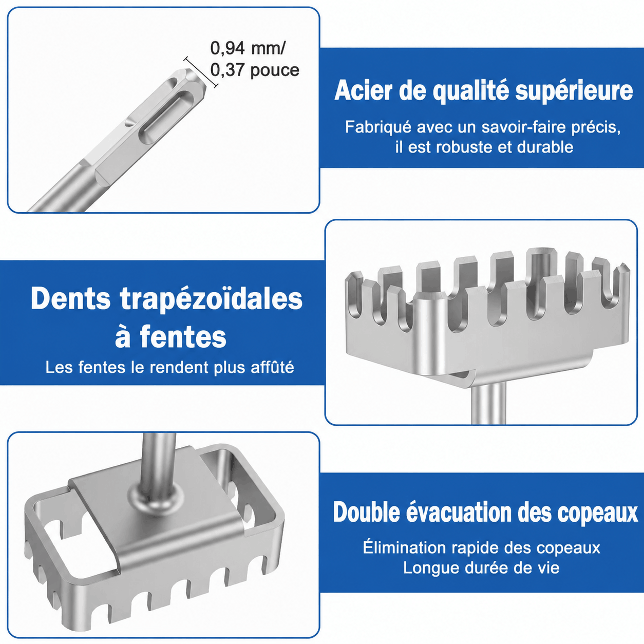 Ouvre-Trou Carré SDS Plus pour Béton & Brique – Perçage Rapide pour Boîtes Électriques 86mm – Image 3