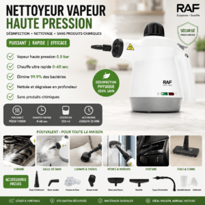 Nettoyeur Vapeur Haute Pression Multifonction – Désinfection & Nettoyage Profond pour Maison