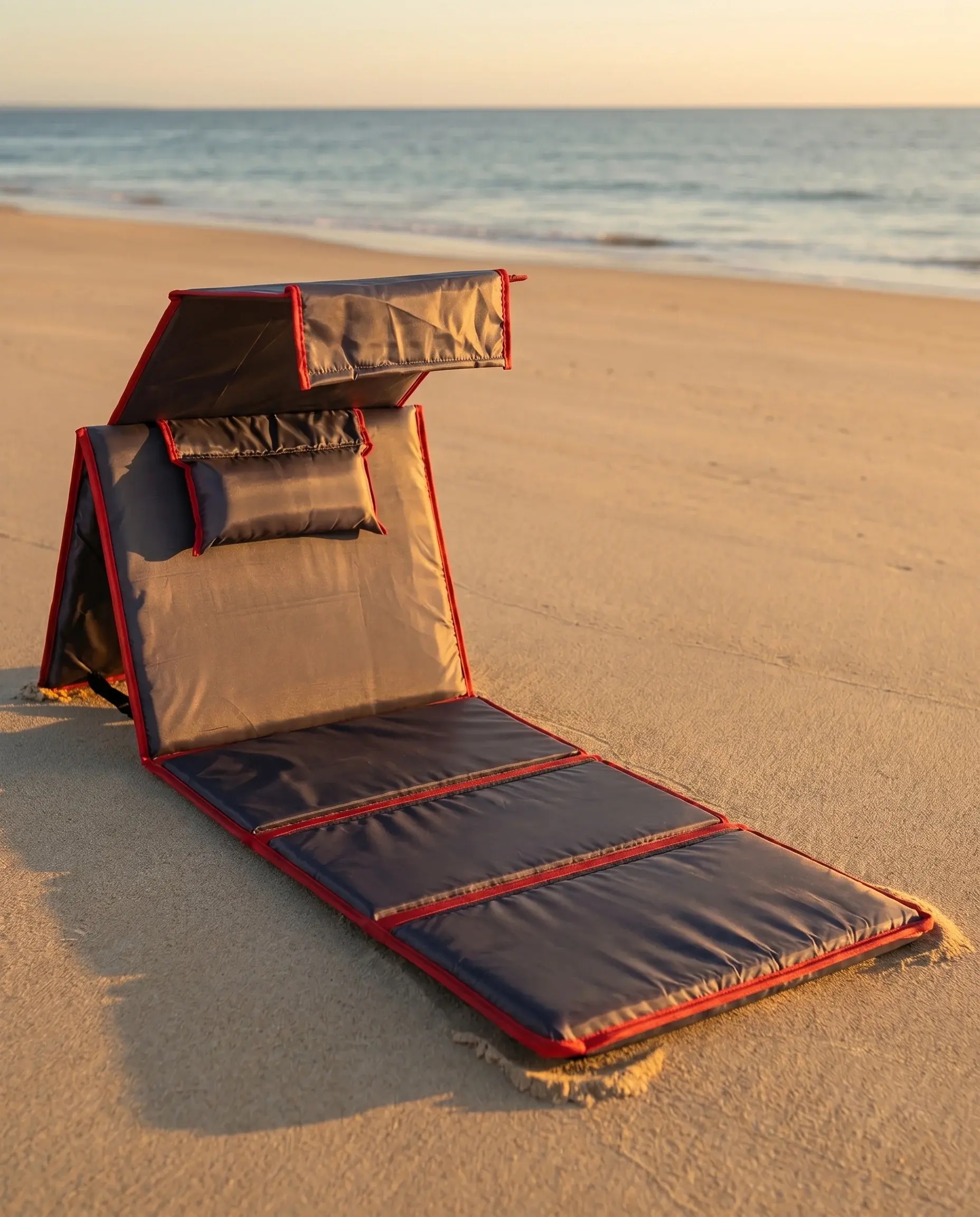 Tapis de Plage & Camping & Piscine Pliable Noir – Image 3