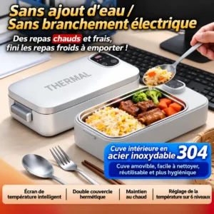 Lunch Box Chauffante 304 Inox 900ML — Chauffage USB