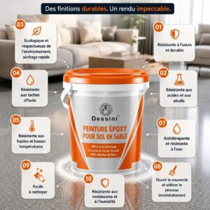 Peinture Époxy pour Sol Effet Marbre 10kg